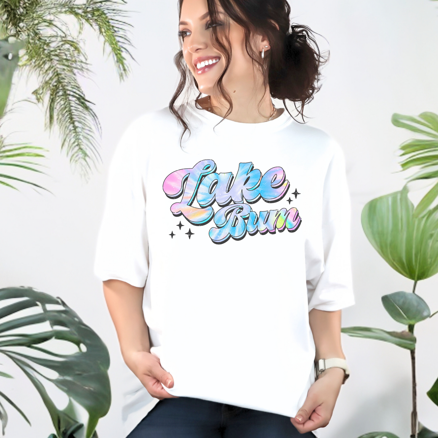 Tie Dye lake bum Graphic Tee