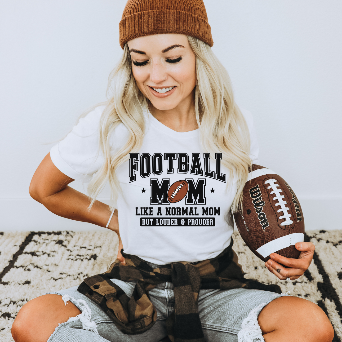 Loud proud football mom Graphic Tee