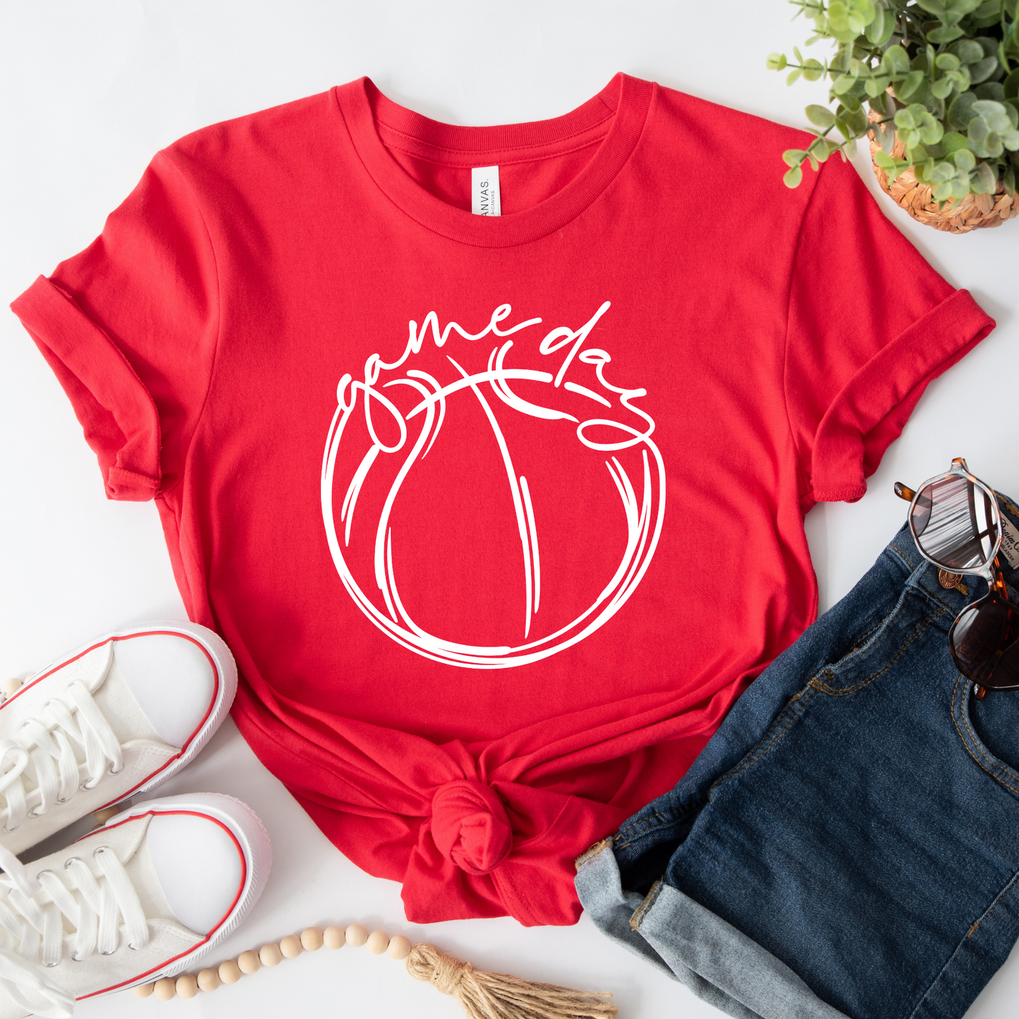 Game day basketball lines Graphic Tee