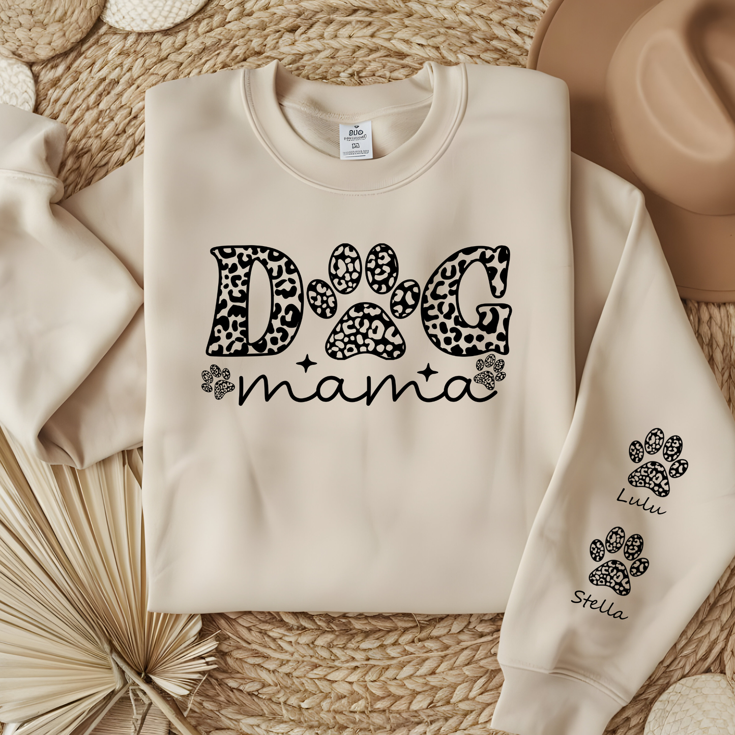 Custom Dog Mama Black Sweatshirt