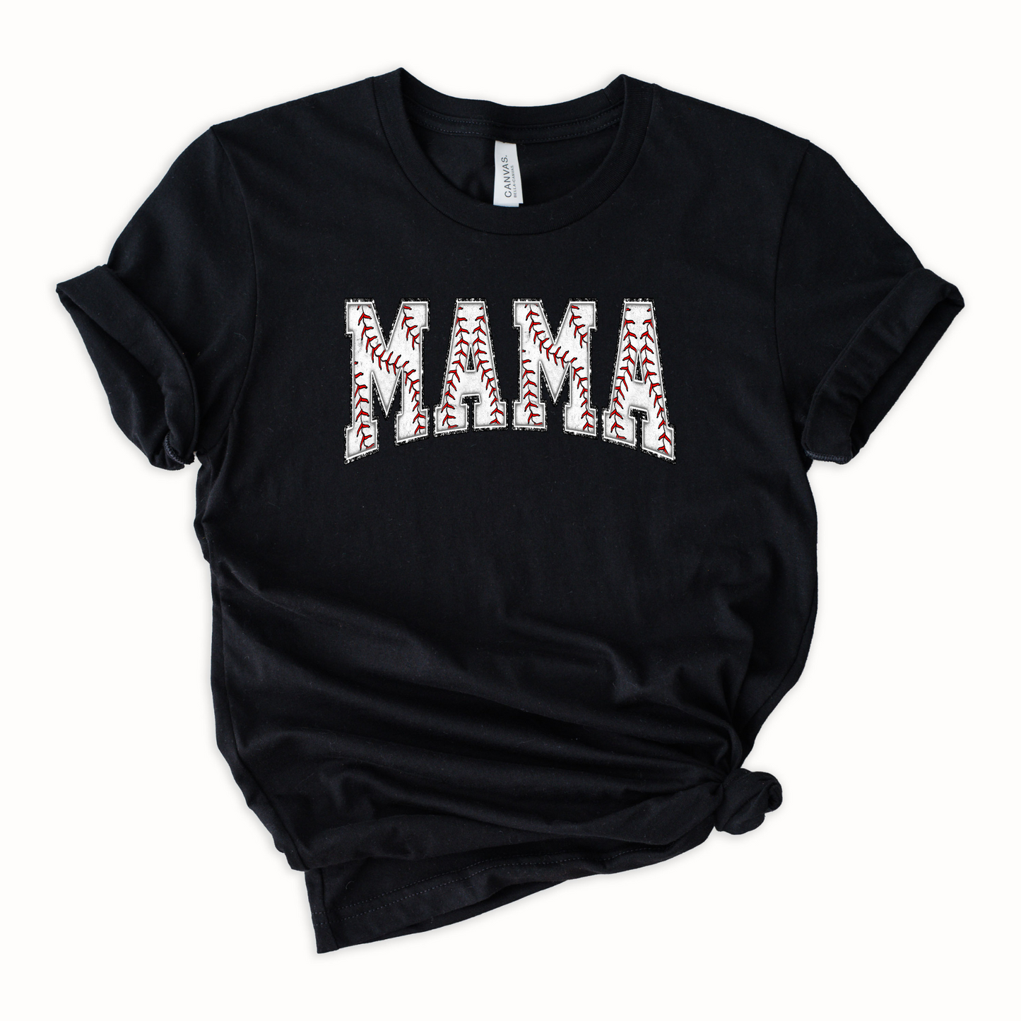 Baseball Mama Faux Patch Graphic Tee
