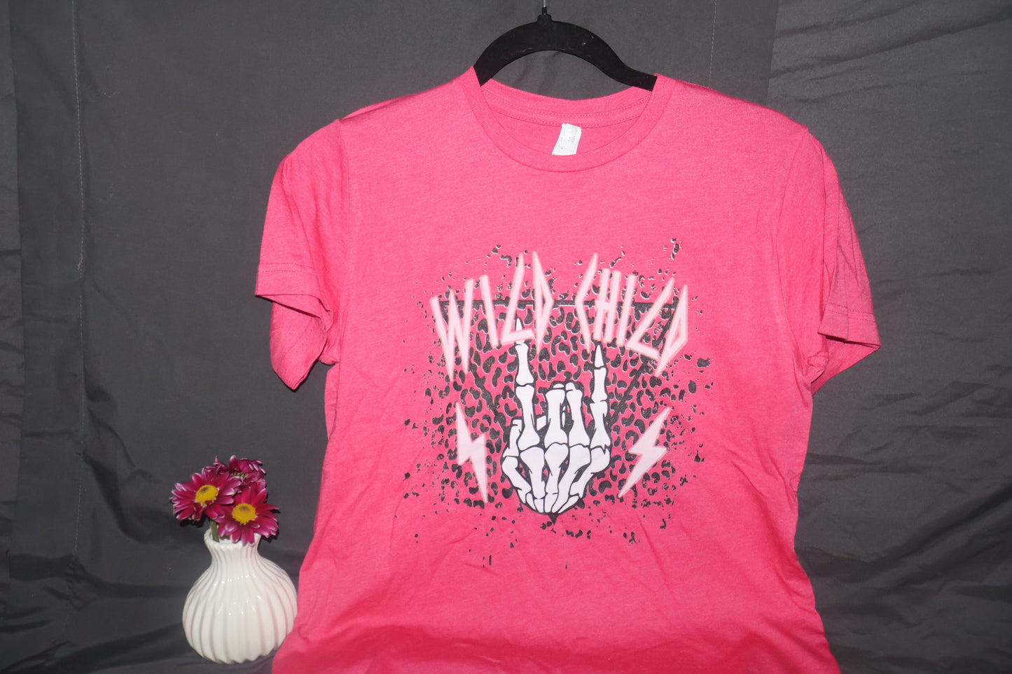 Wild child rocker kids tee hot pink