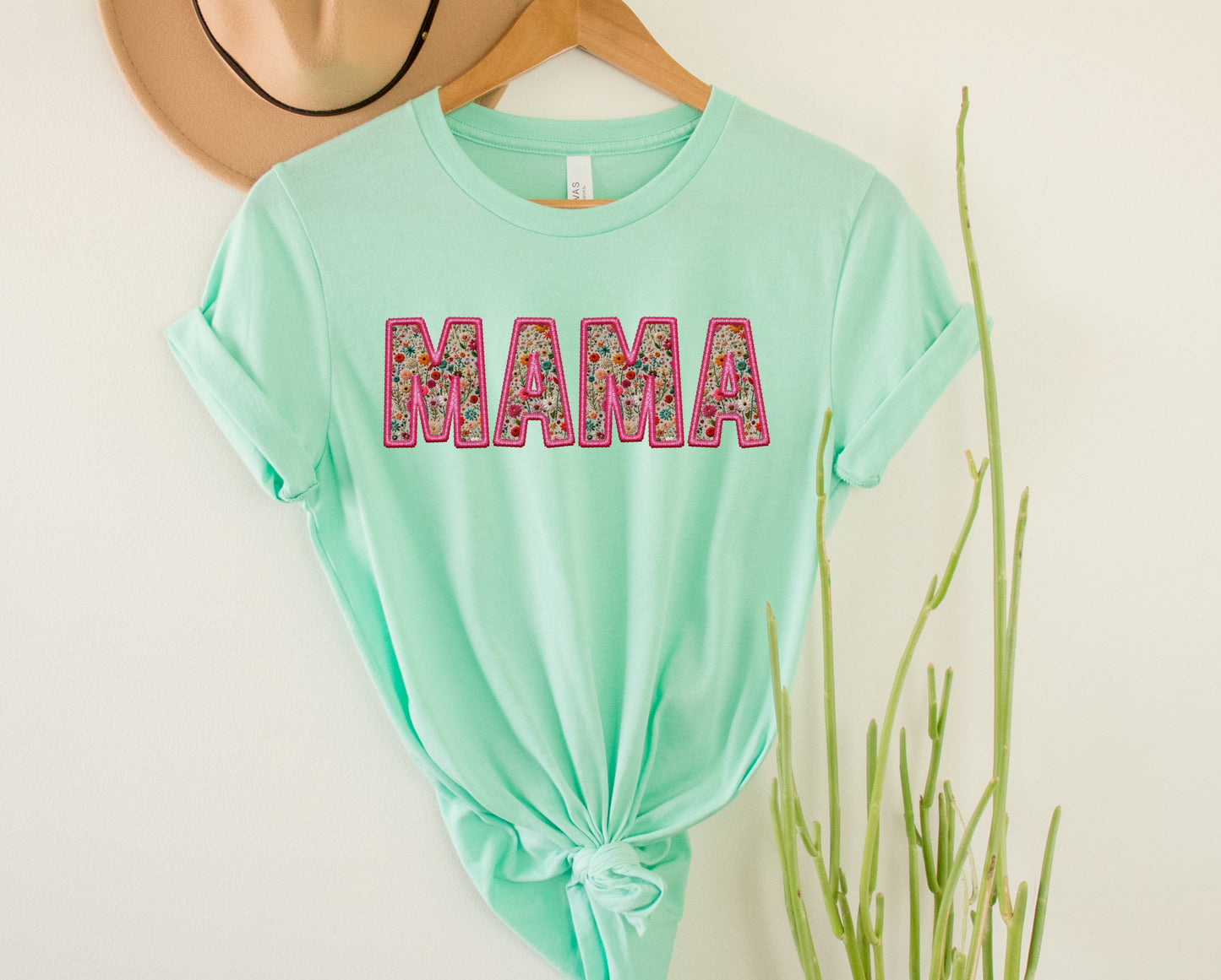 Mama Embroidery Graphic Tee