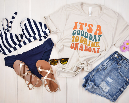 Drink on a boat Graphic Tee