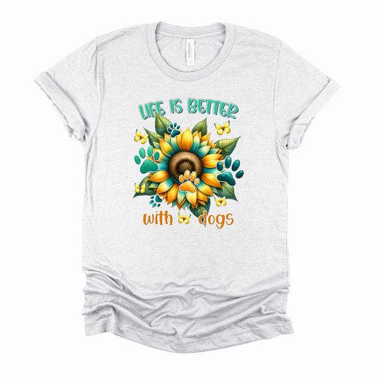 Life is better with dogs Graphic Tee
