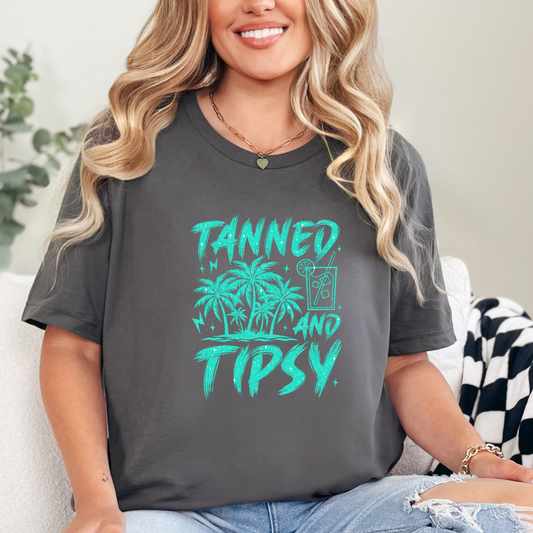 Tanned and Tipsy Graphic Tee