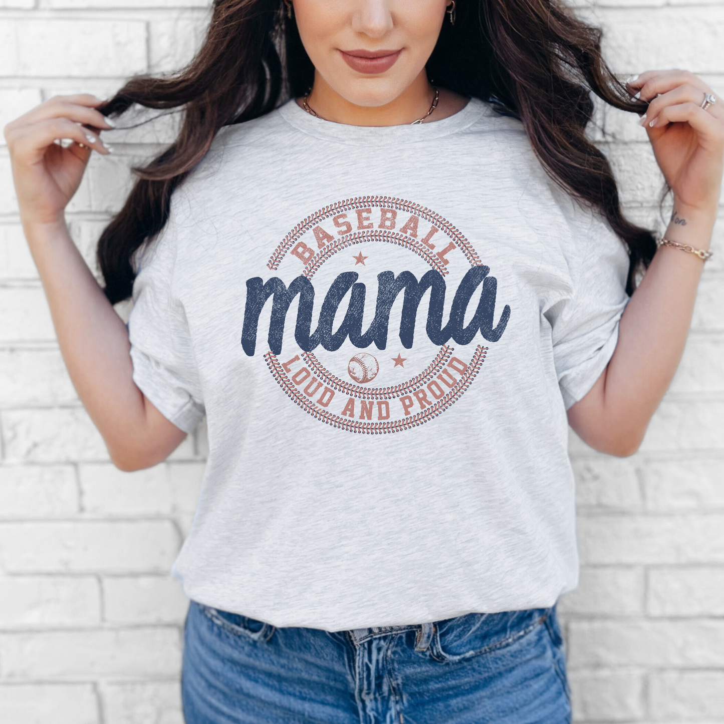 Vintage Baseball Mama Graphic Tee