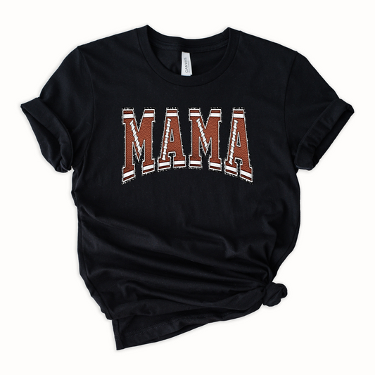 Football Mama Faux Patch Graphic Tee