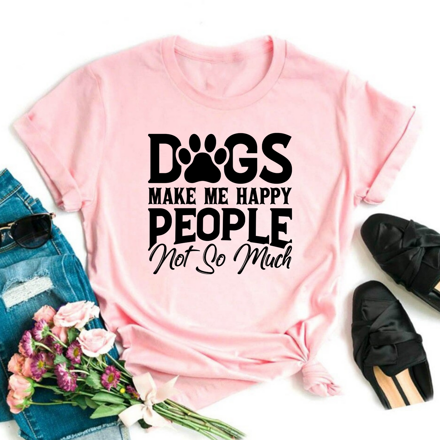 Dogs make me happy Graphic Tee