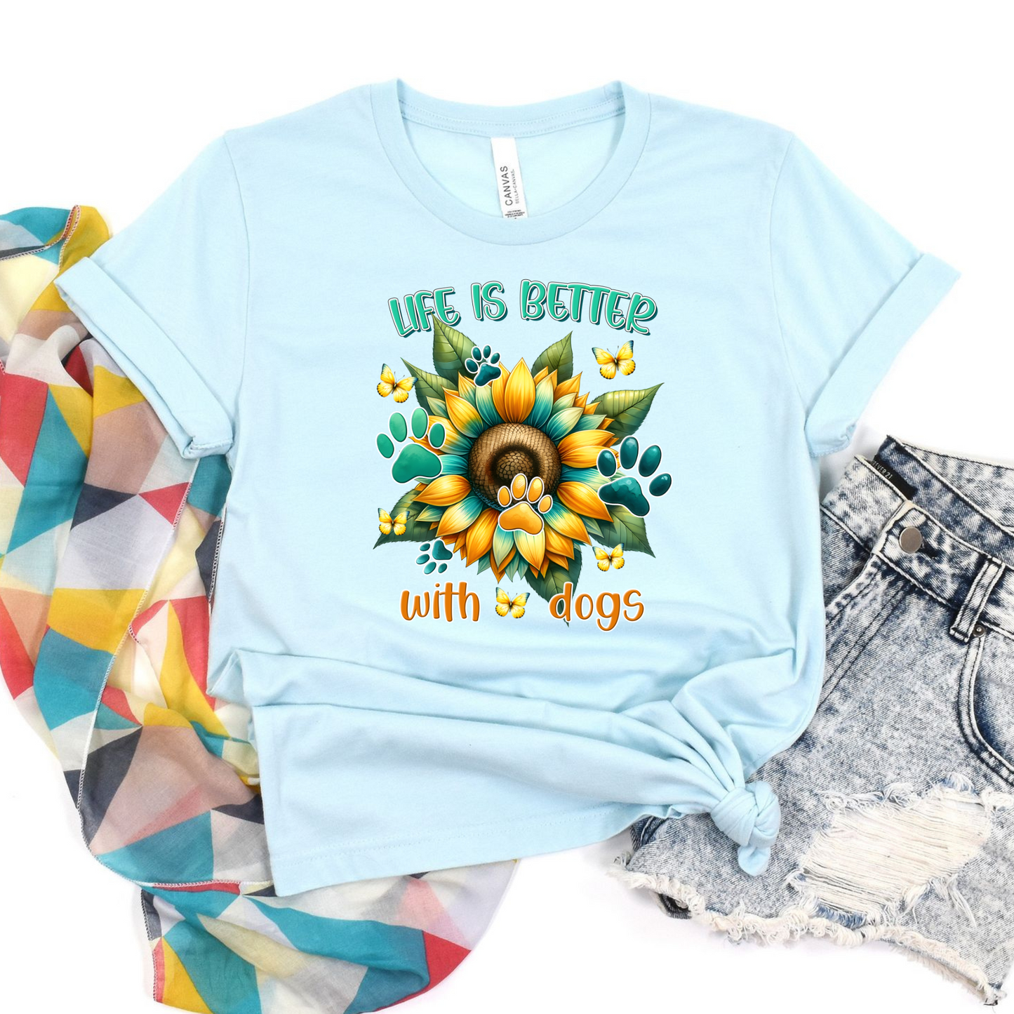 Life is better with dogs Graphic Tee