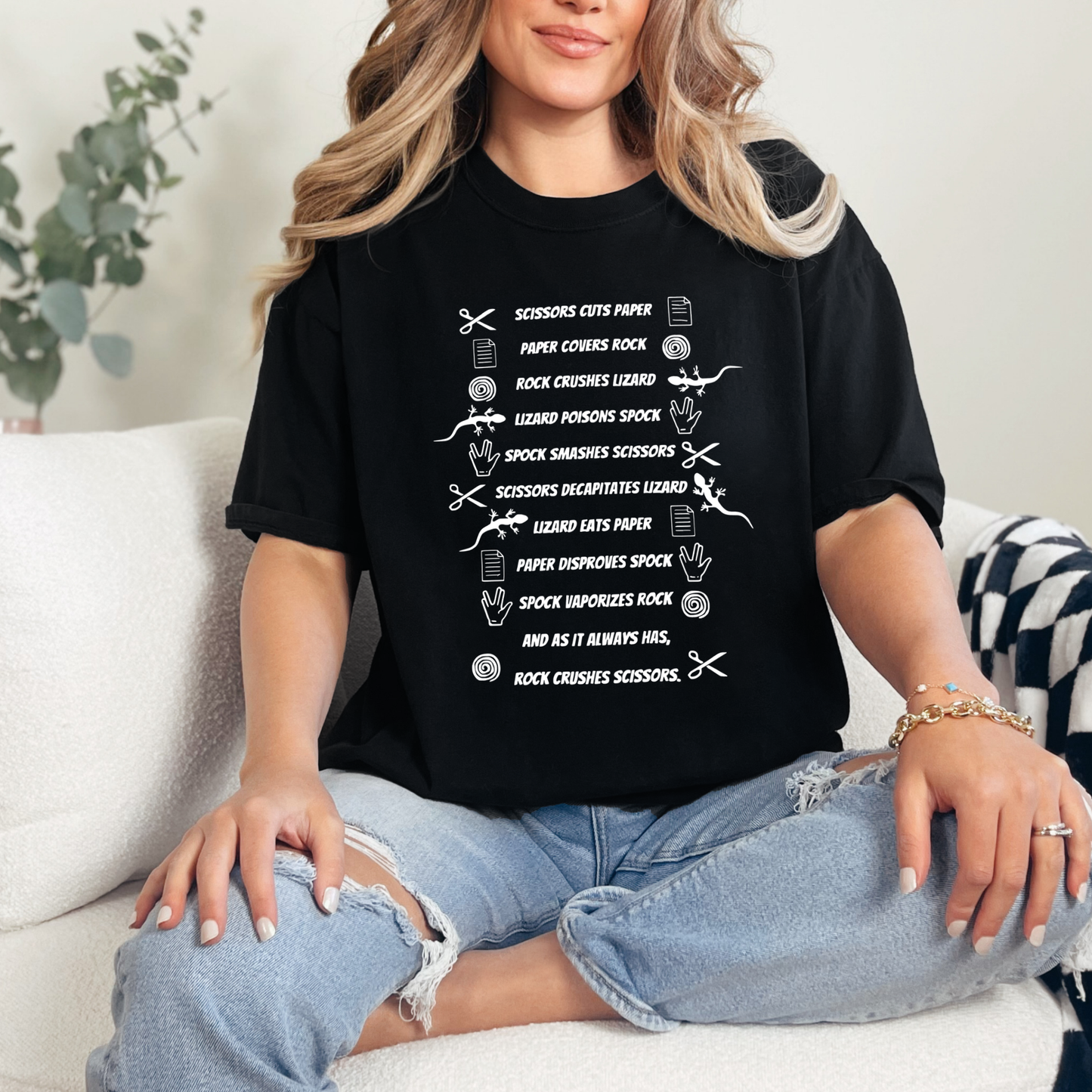 Rock Paper Scissors Lizard Spock Graphic Tee