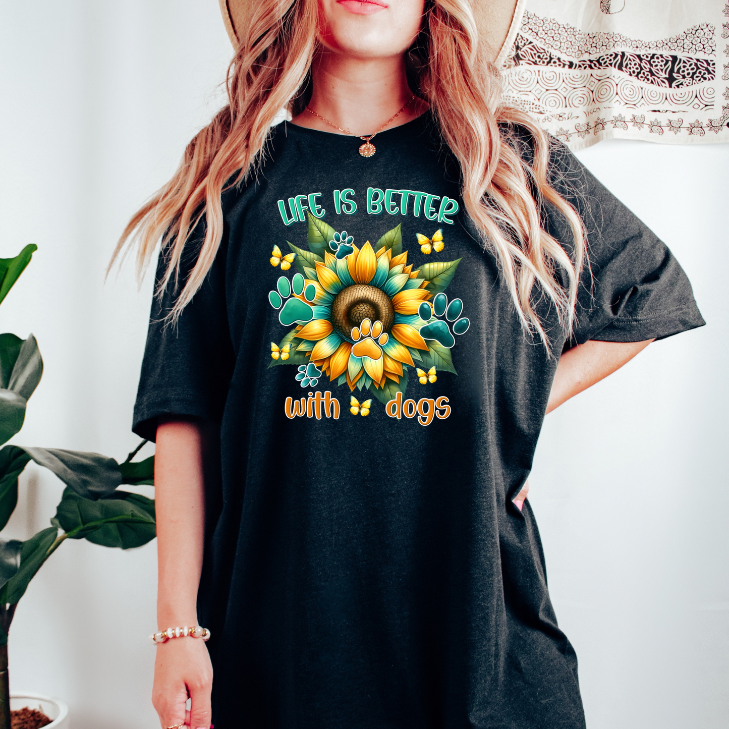 Life is better with dogs Graphic Tee