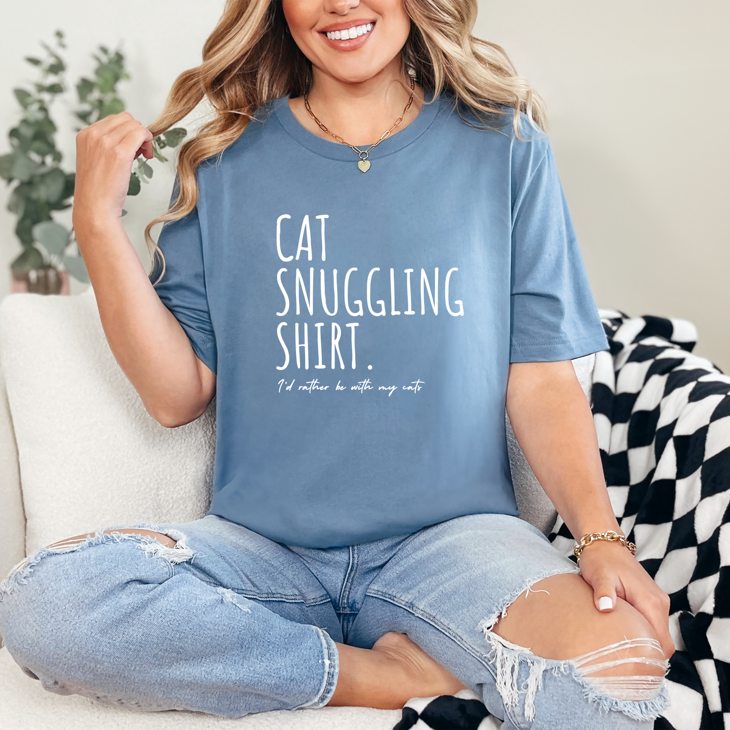 Cat snuggling shirt Graphic Tee