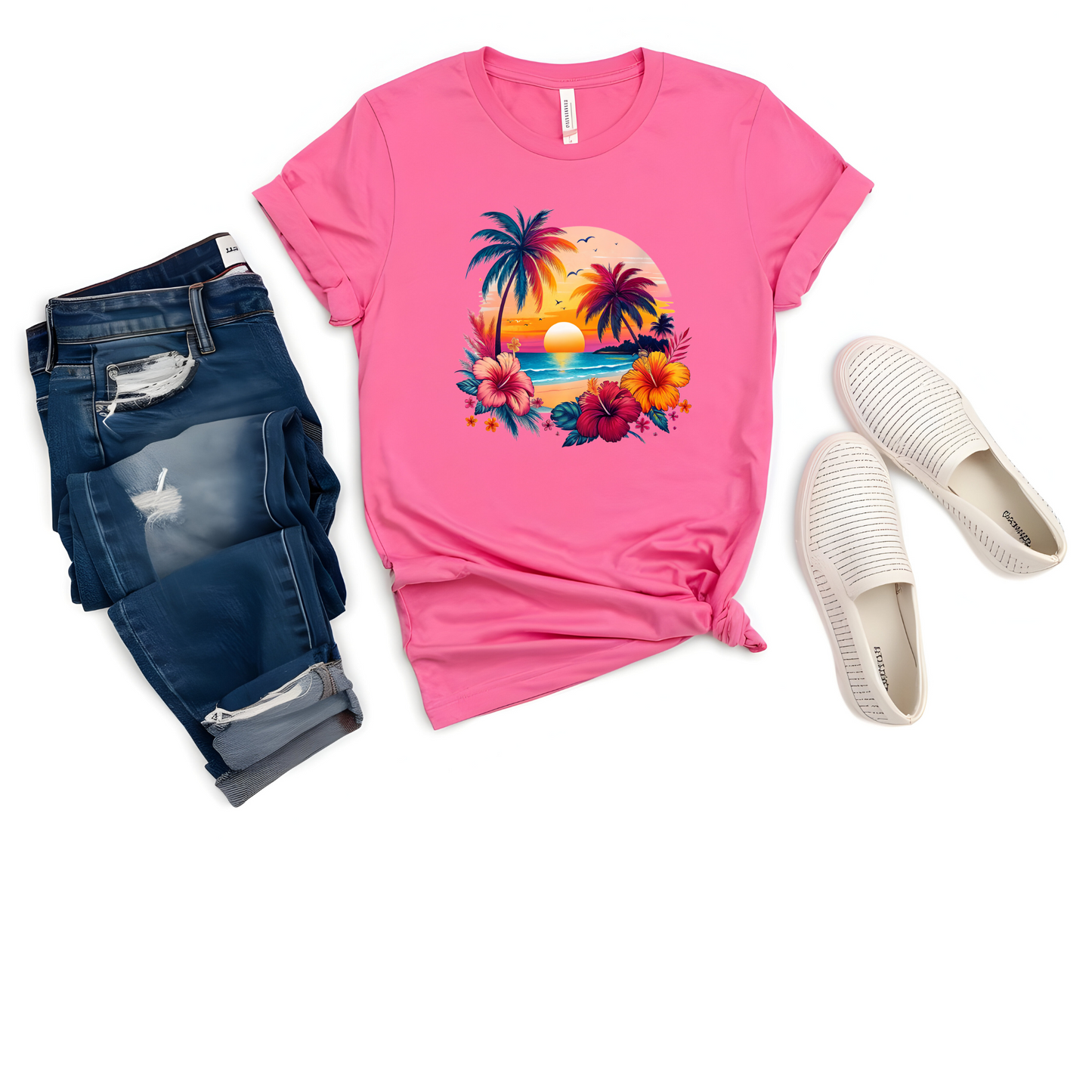 Summar Vacation Palm Tree Graphic Tee