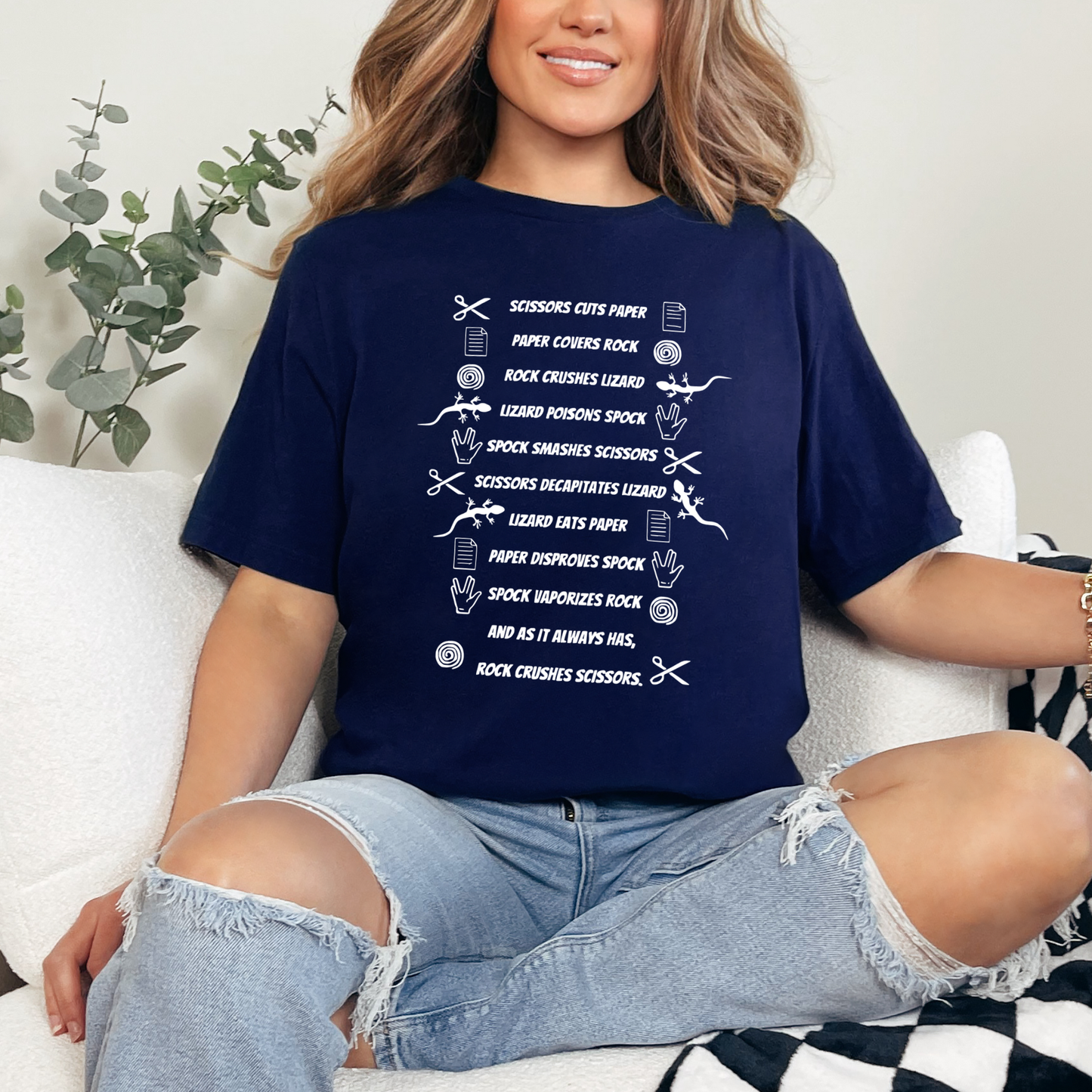 Rock Paper Scissors Lizard Spock Graphic Tee