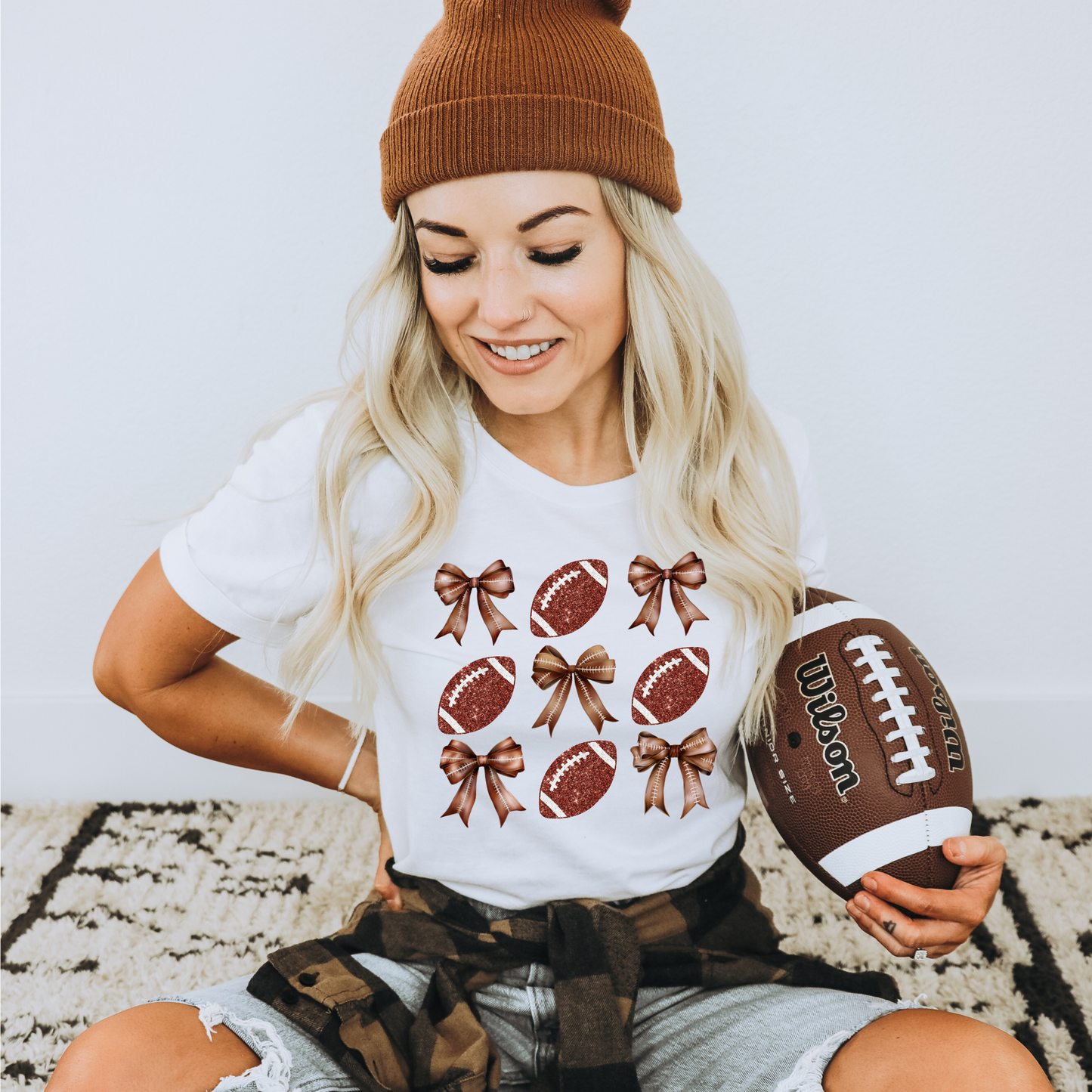 Football Bling Coquette Graphic Tee