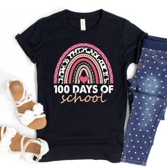 100 Days of school Rainbow Graphic Tee