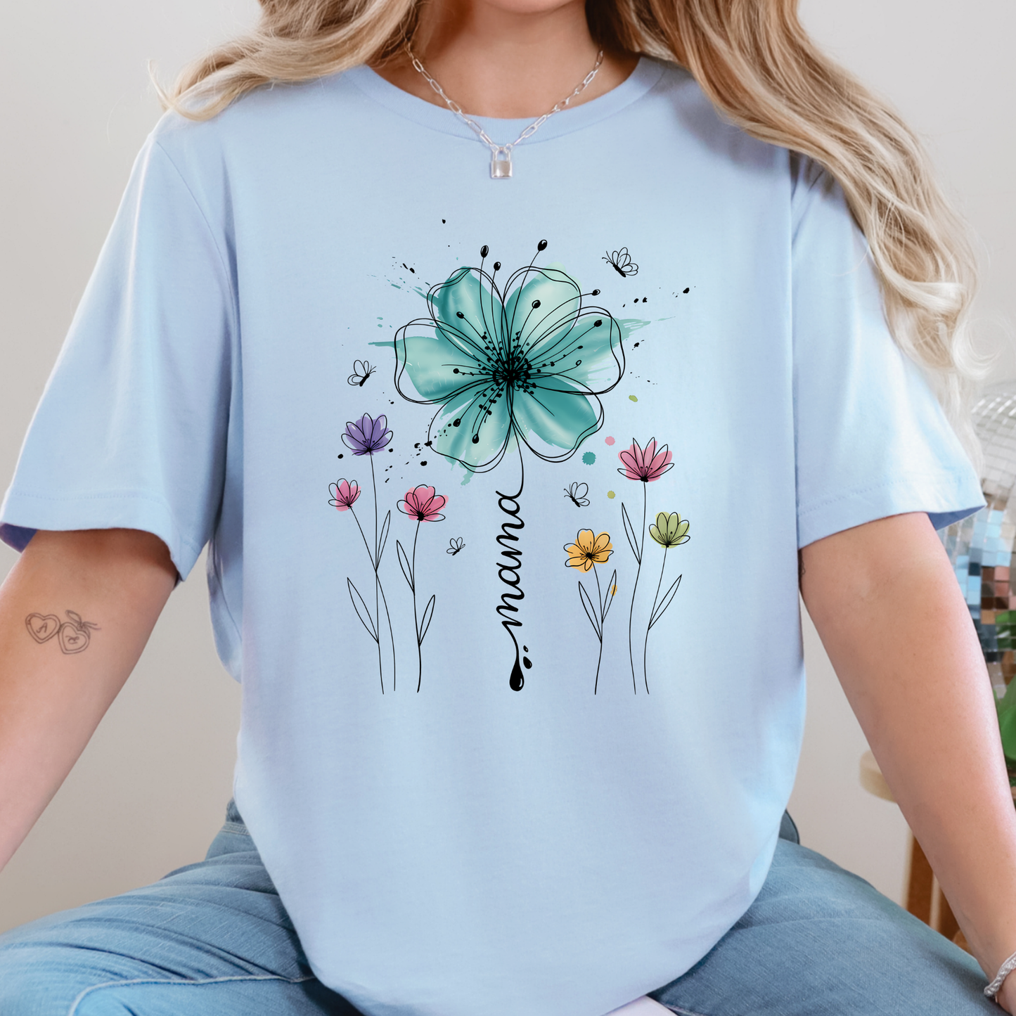 Boho Floral Mama Graphic Tee