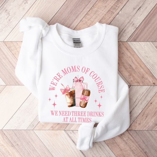 Moms Three Drinks Graphic Tee
