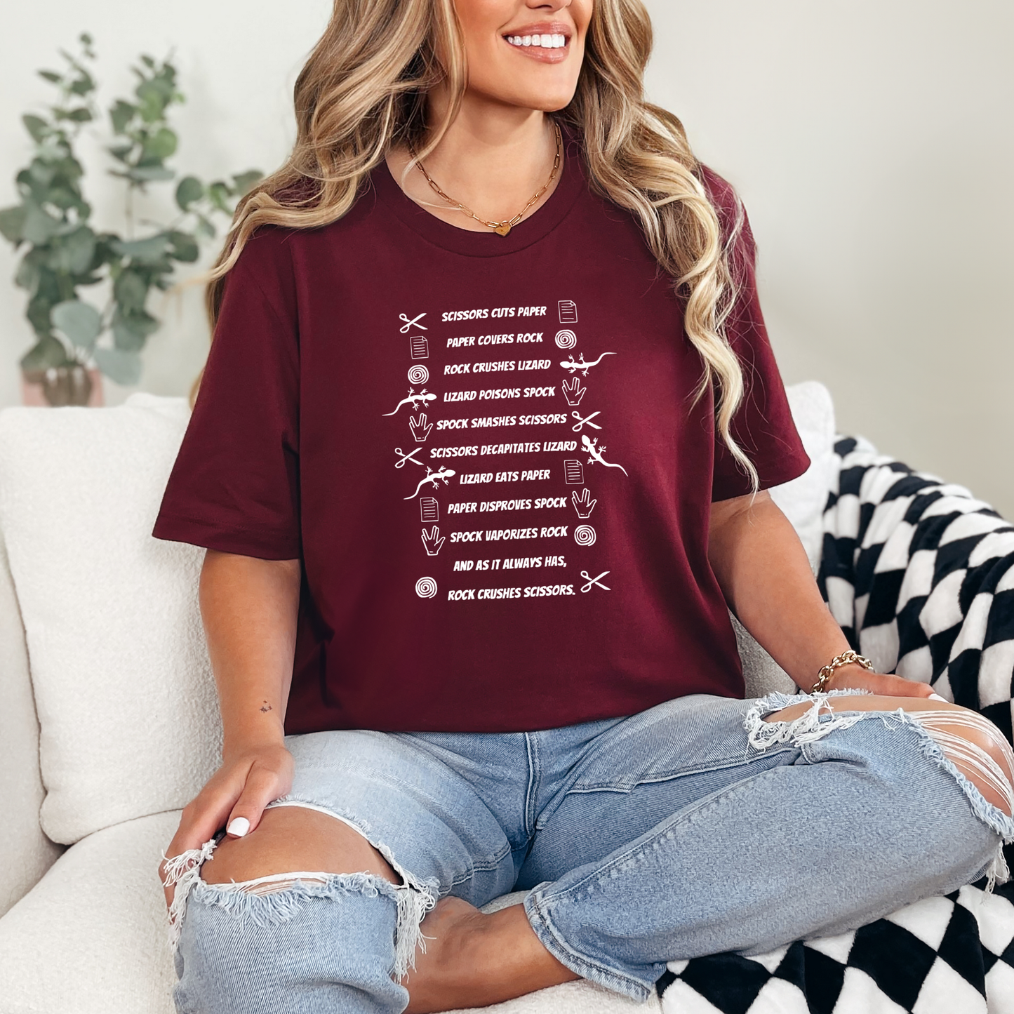 Rock Paper Scissors Lizard Spock Graphic Tee