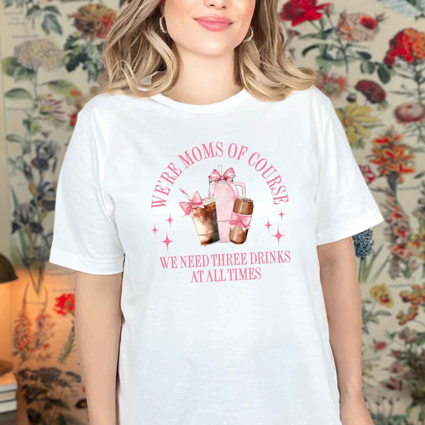 Moms Three Drinks Graphic Tee