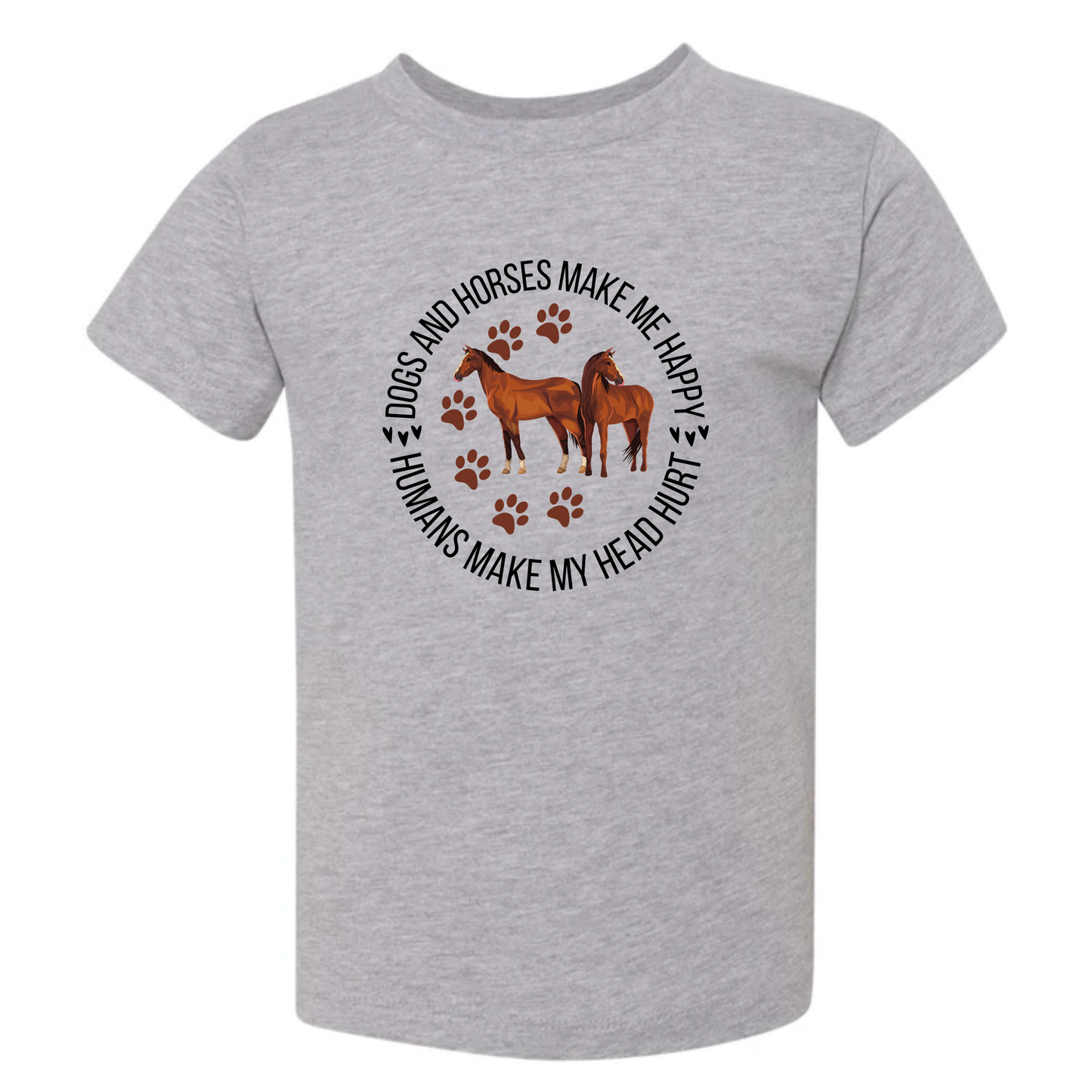 Dogs and Horses Make me Happy Graphic Tee