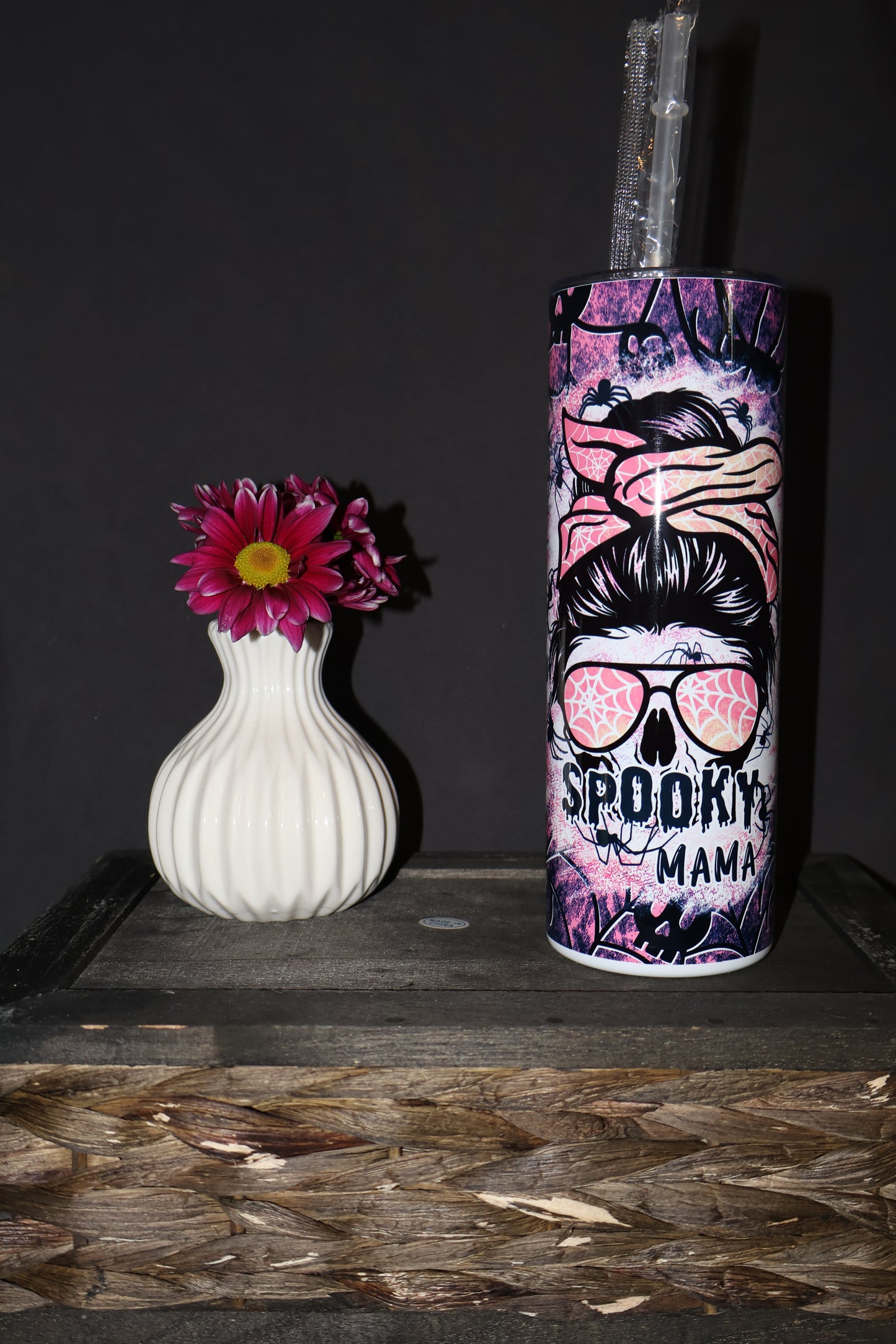 Spooky Mama Tumbler, Halloween Mama Tumbler, Mom Cup, 20oz