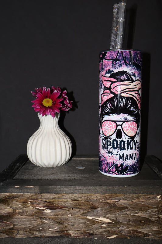 Spooky Mama Tumbler, Halloween Mama Tumbler, Mom Cup, 20oz