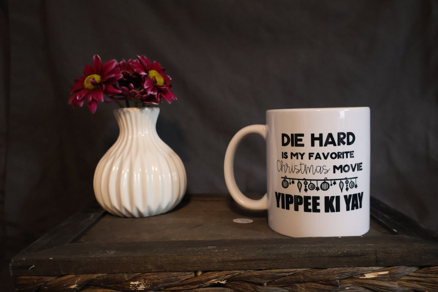 Die hard coffee mug