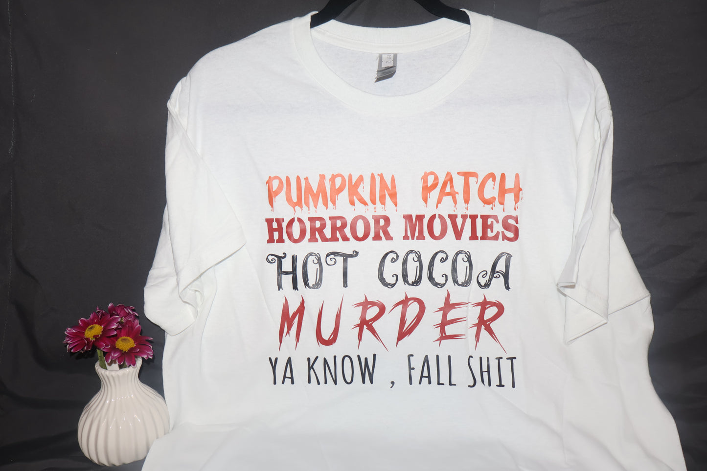 Pumpkin Patch Horror Movies Hot Cocoa Tee