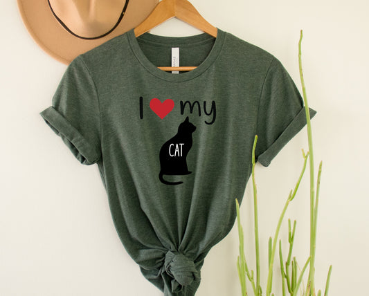 I Love my Cat Graphic Tee