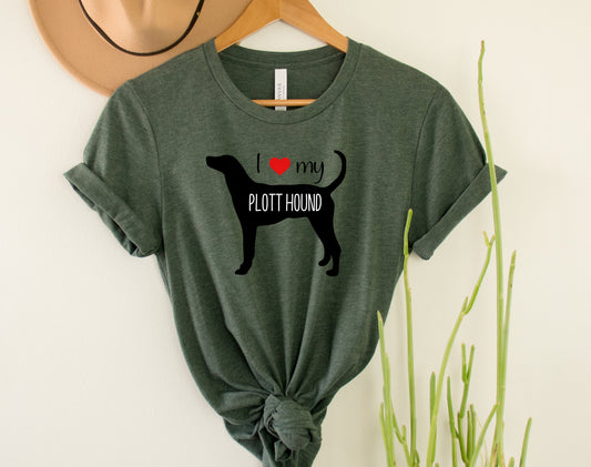 I Love my Plott Hound Graphic Tee