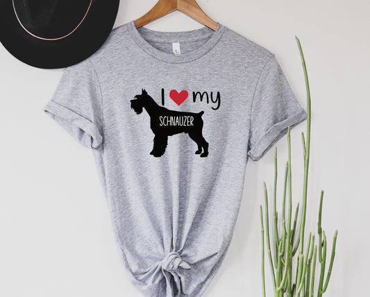 I Love my Schnauzer Graphic Tee