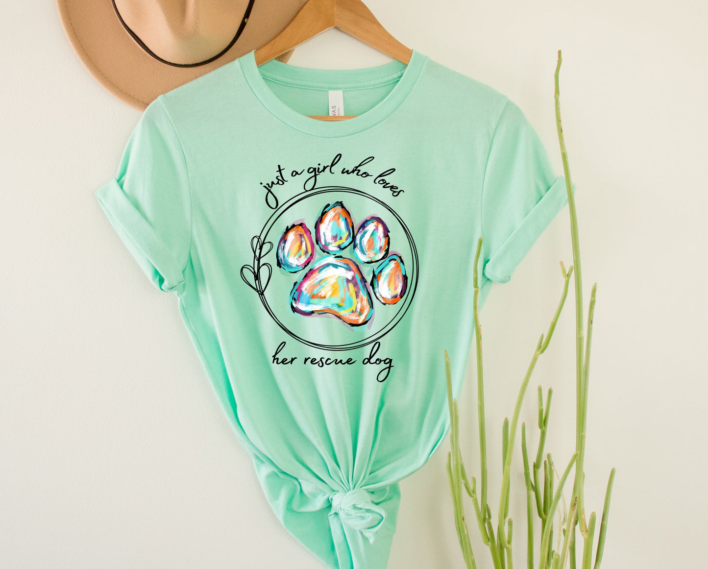 Just a Girl Who Loves Her Rescue Dog Graphic Tee