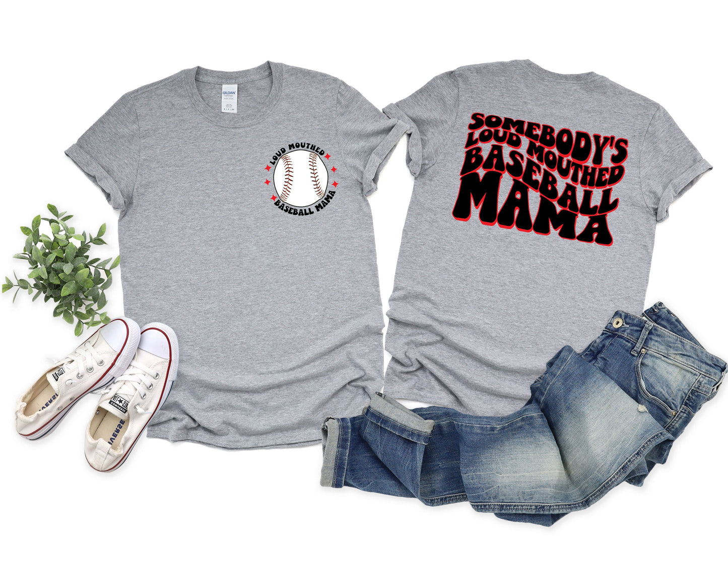 Loud Mouthed Baseball Mama Graphic Tee
