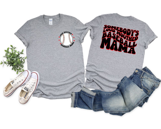 Loud Mouthed Baseball Mama Graphic Tee