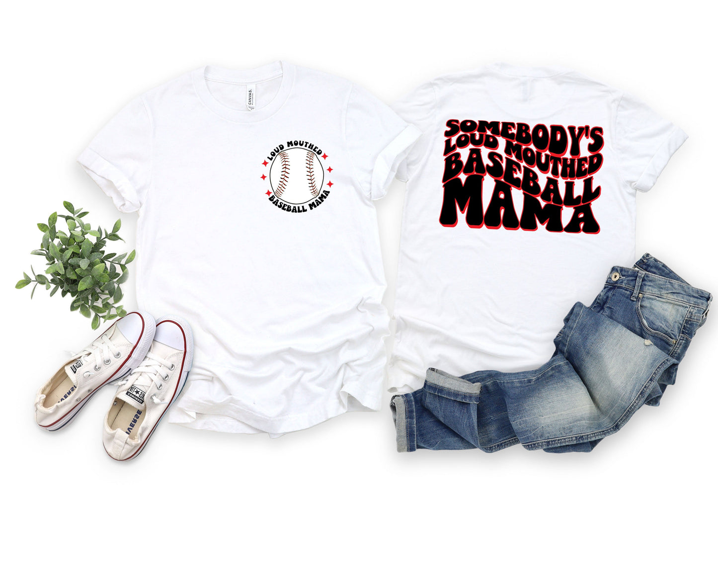 Loud Mouthed Baseball Mama Graphic Tee