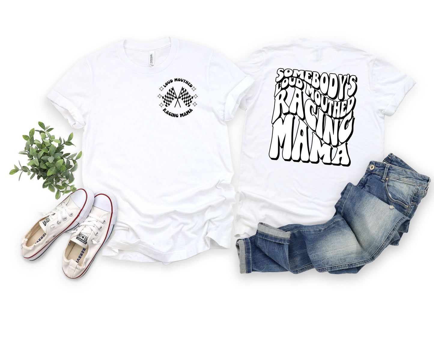 Loud Mouthed Racing Mama Graphic Tee