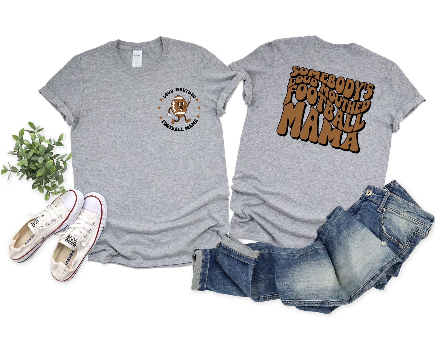 Loud Mouthed Football Mama Graphic Tee