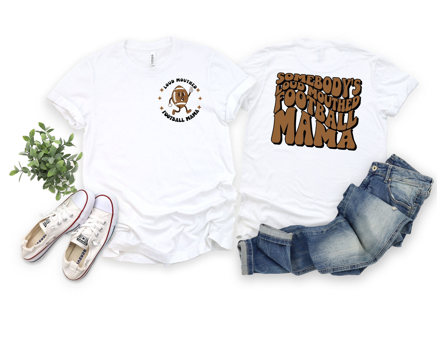 Loud Mouthed Football Mama Graphic Tee