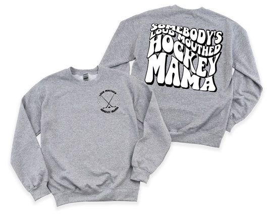 Loud Mouthed Hockey Mama Graphic Tee