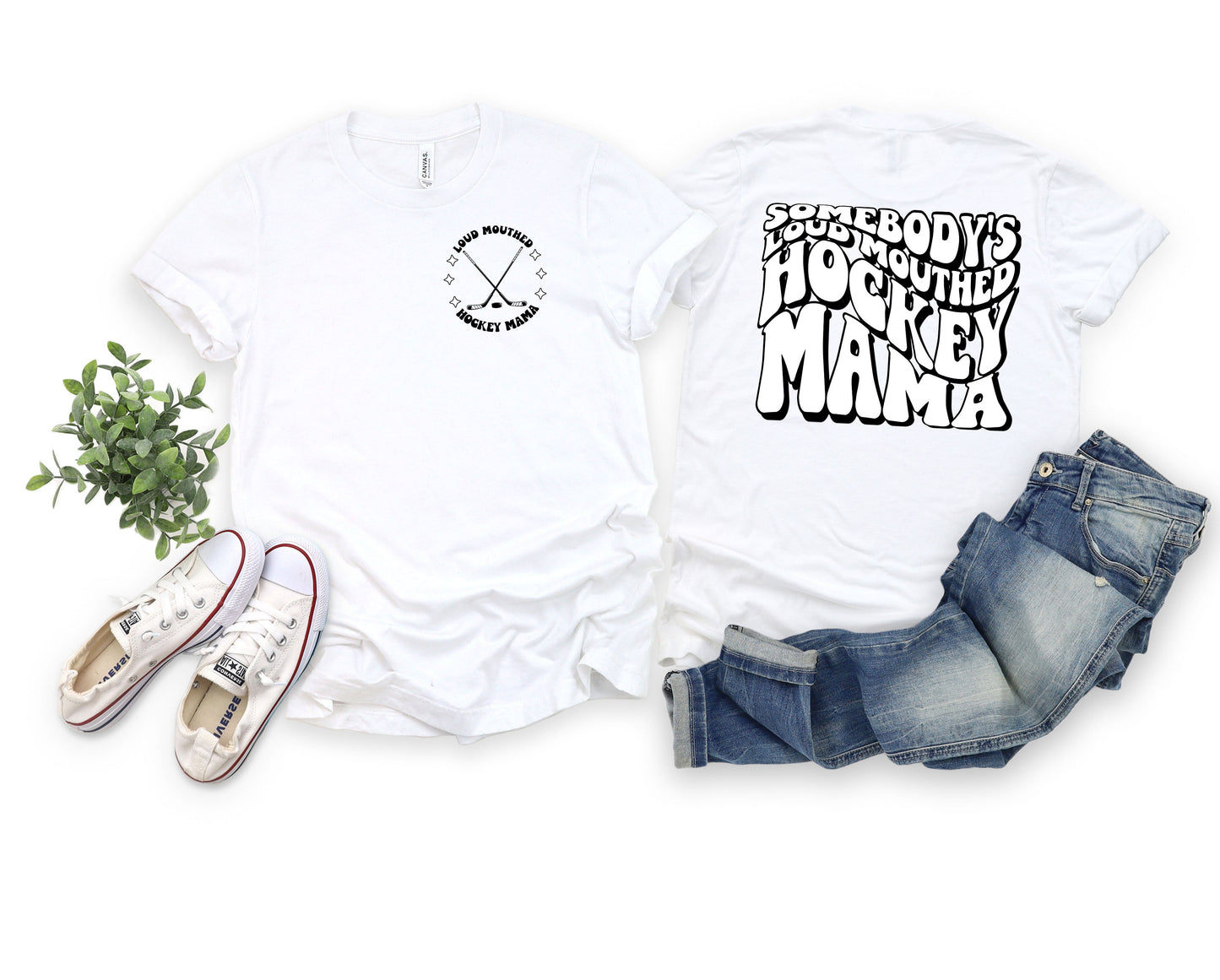 Loud Mouthed Hockey Mama Graphic Tee