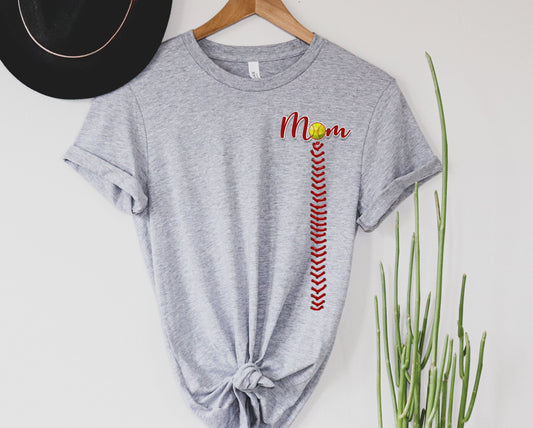 Mom softball laces Graphic Tee