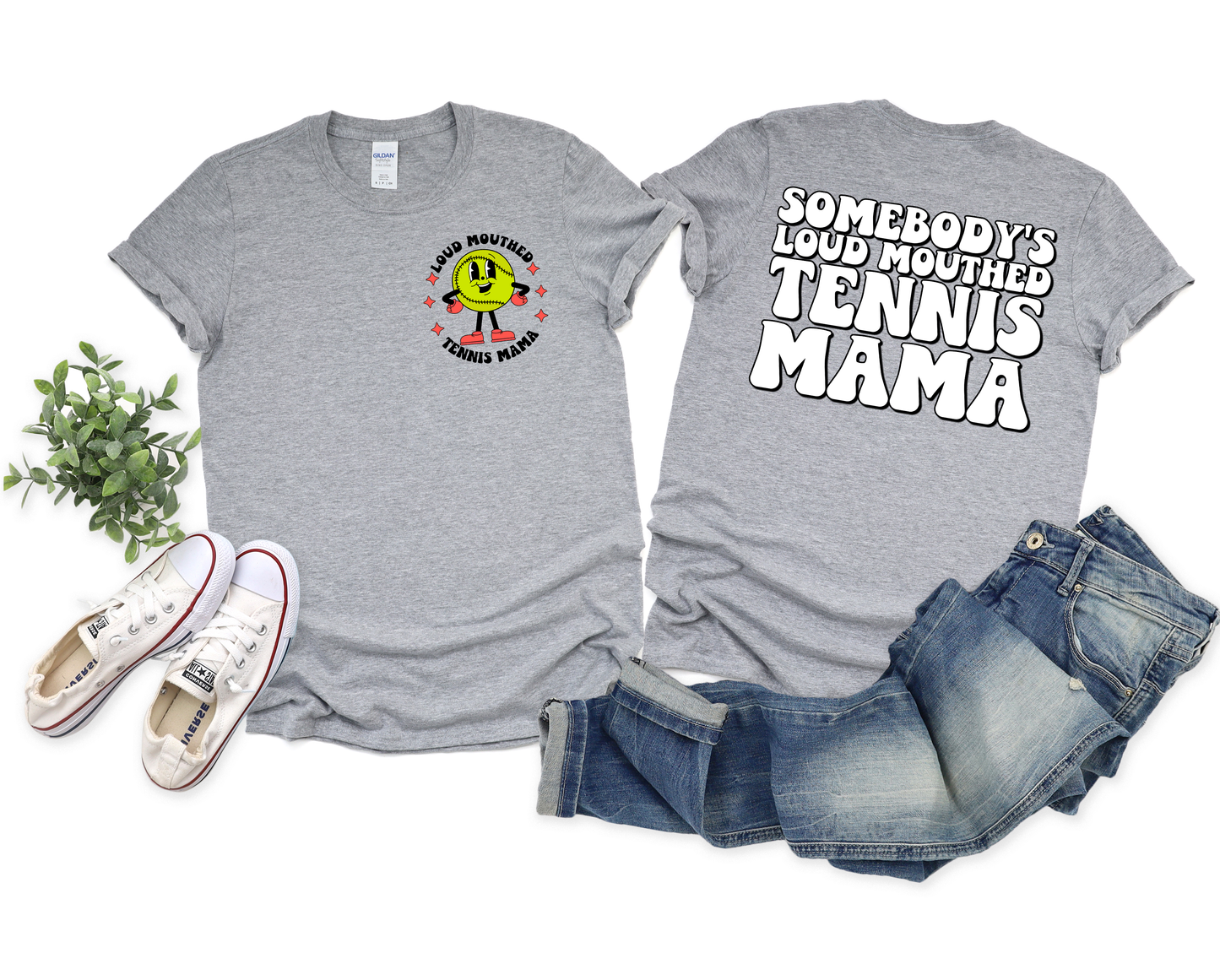 Loud Mouthed Tennis Mama Graphic Tee