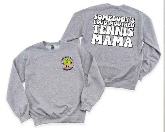 Loud Mouthed Tennis Mama Graphic Tee
