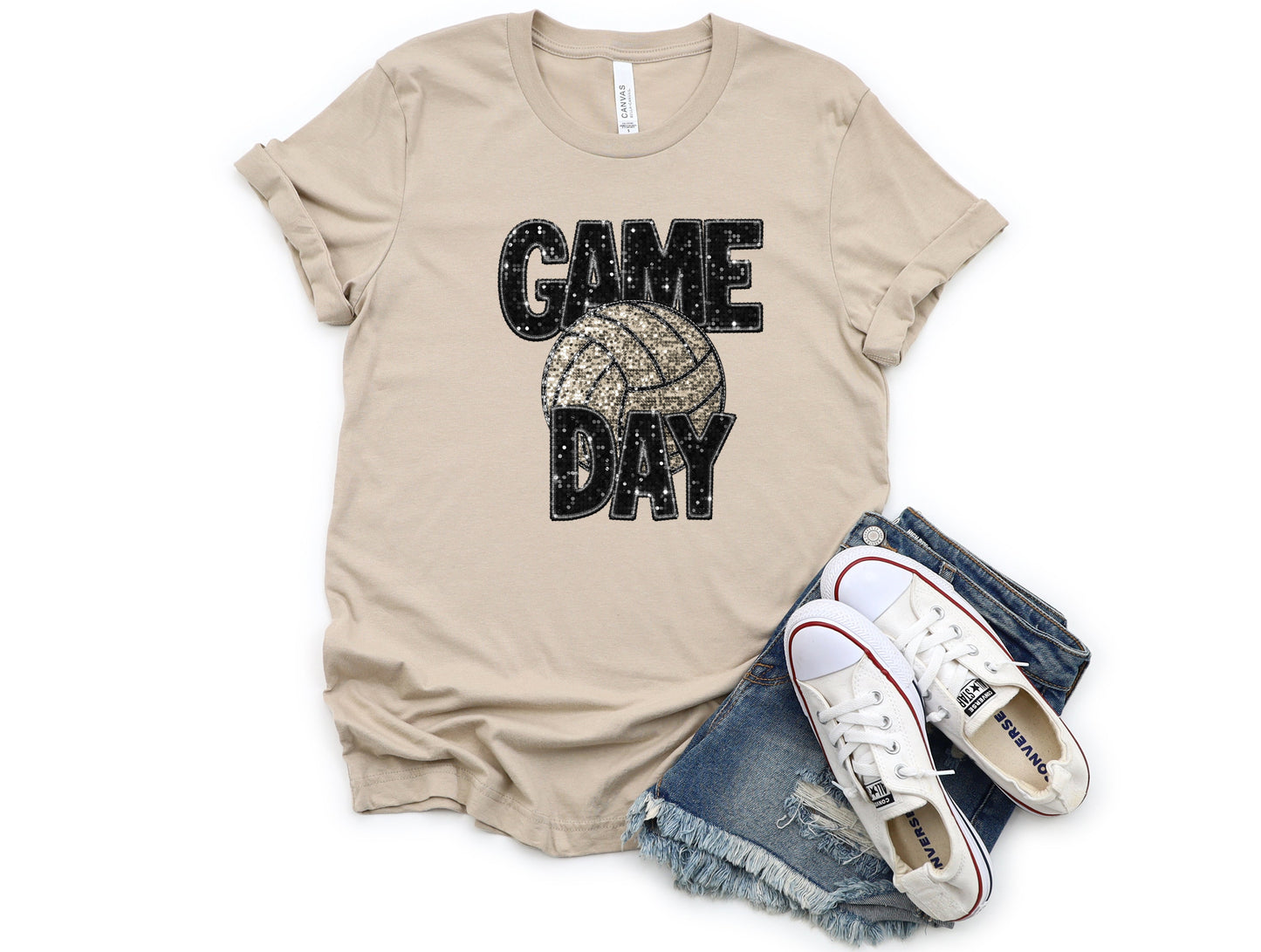 Volleyball Bling Graphic Tee