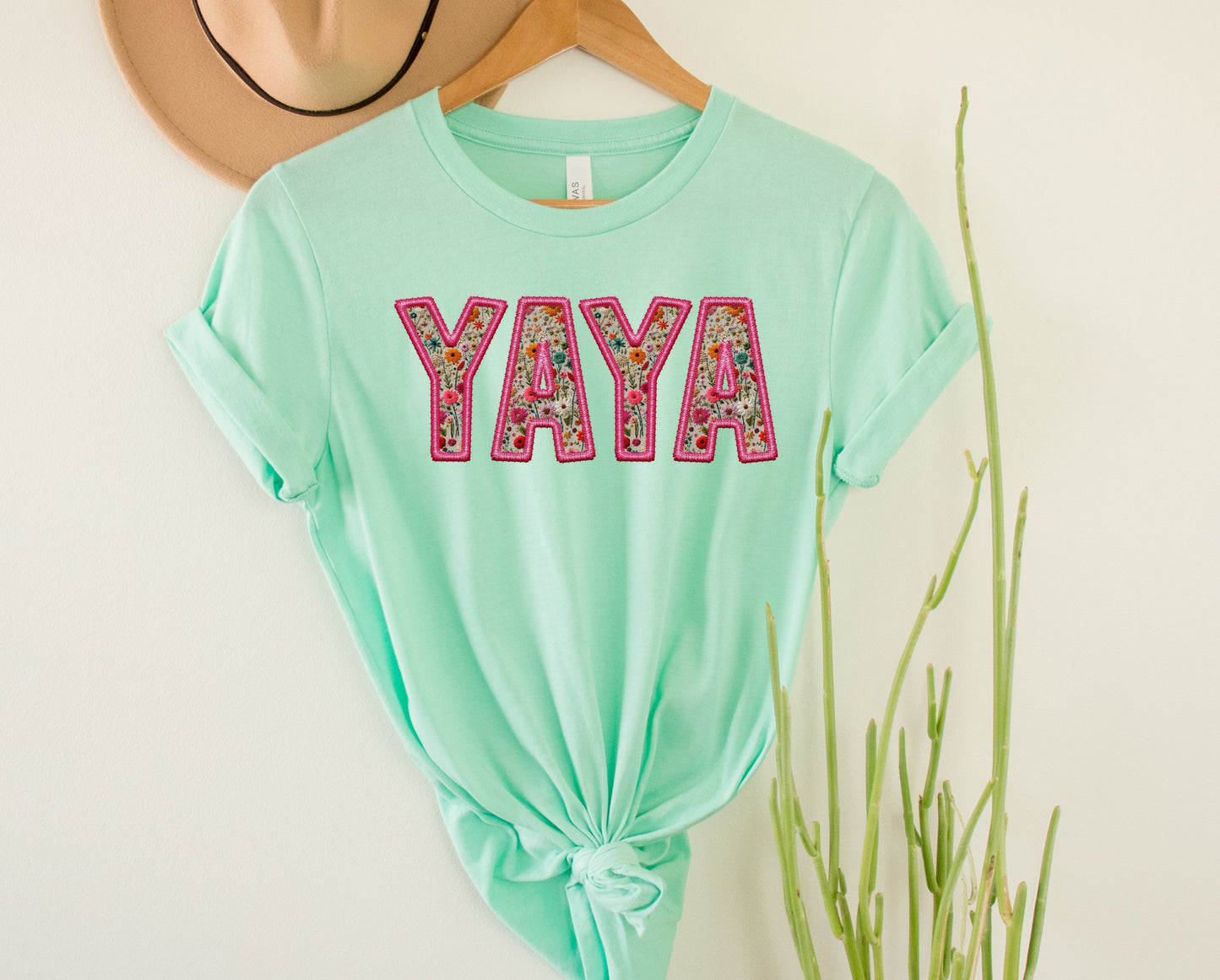Yaya Embroidery Graphic Tee