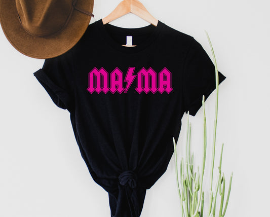 Hot Pink Rocker mama Graphic Tee