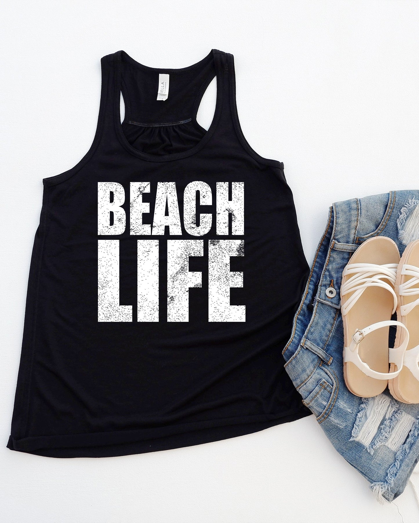 Beach Life Distressed Graphic Tee
