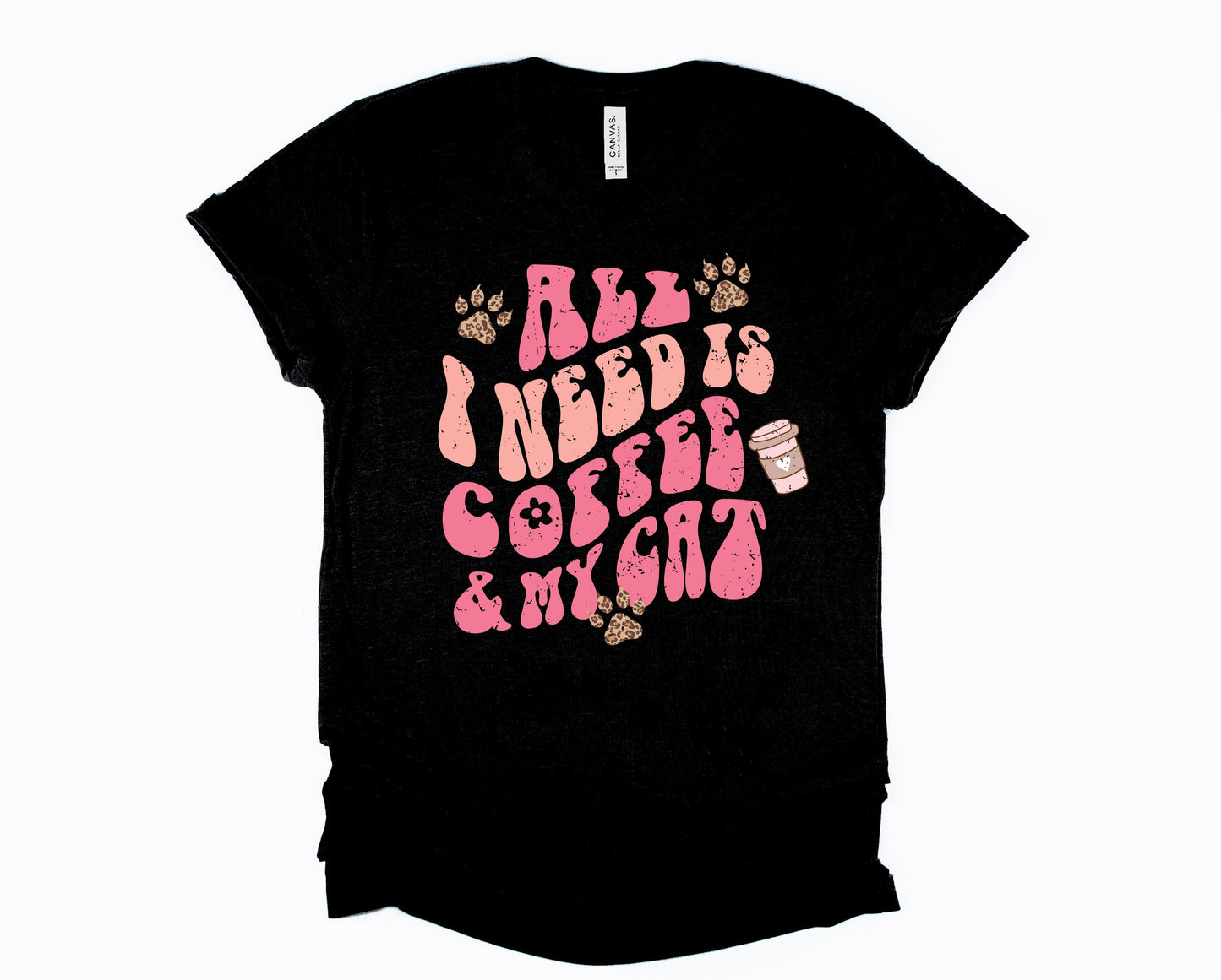 Coffee and my Cat Graphic Tee